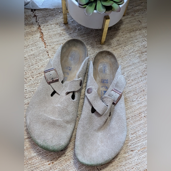 Birkenstock Boston Clog Taupe Soft Footbed Men's Size 6 - Picture 3 of 7